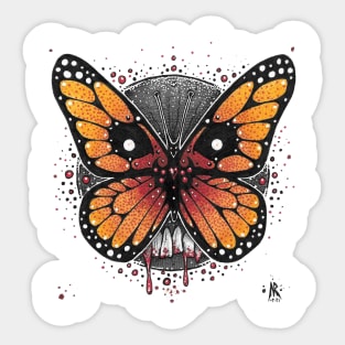 Monarch Skull Sticker